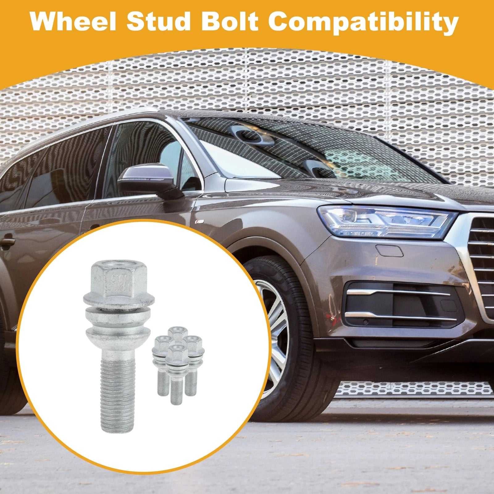 Set of 5 M14x1.5 Wheel Lug Studs for Audi Q7 (2007–2015)