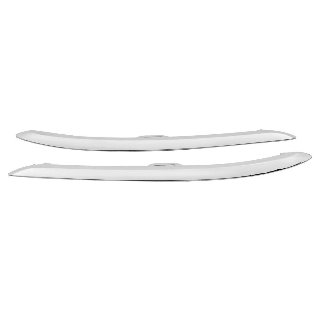 Set of 2 Chrome/Black Front Bumper Trim for Honda Pilot (2019–2022)