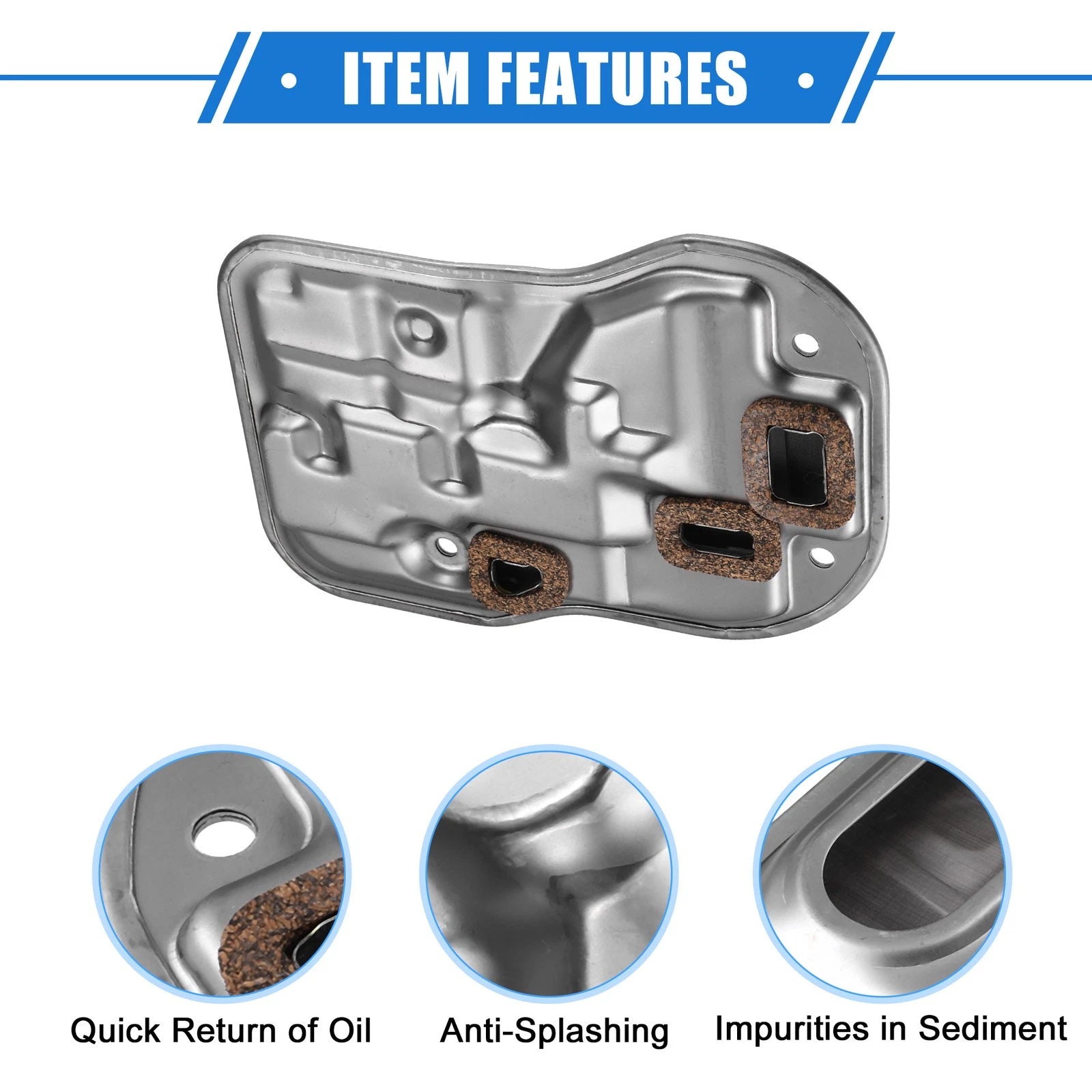 Transmission Filter for Toyota Supra (1993–1998) Metal Silver Tone
