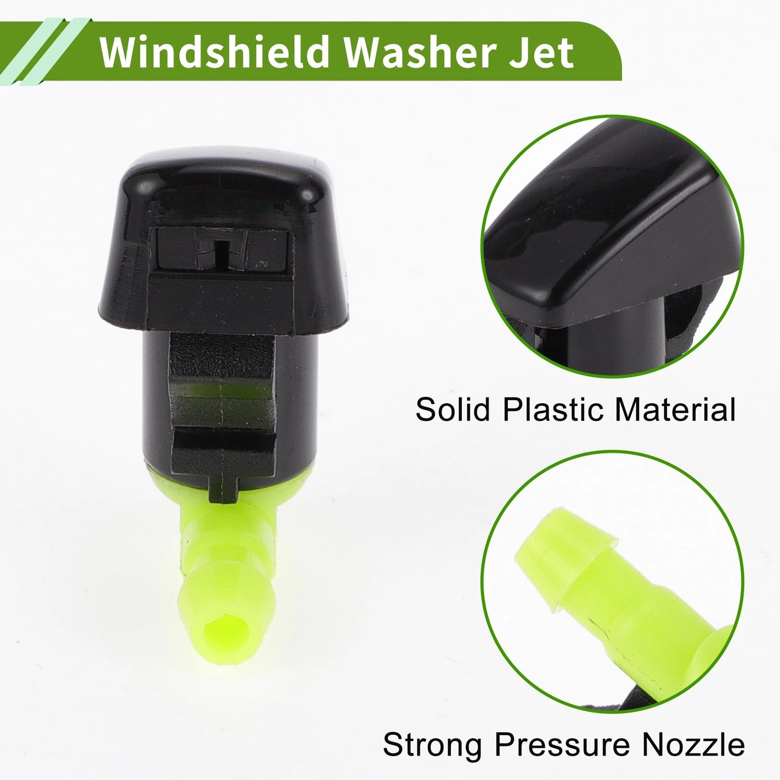 Windshield Washer Nozzle Set of 2 with Y Hose Connector for Ford (2008–2011)