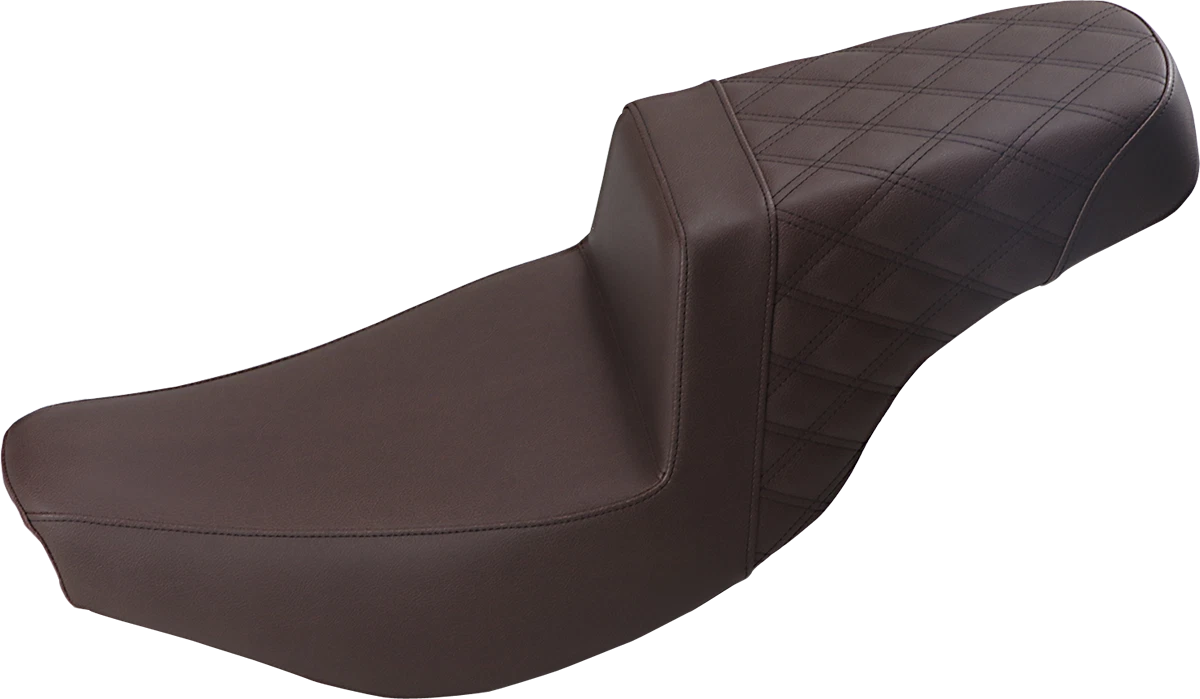 SADDLEMEN Step-Up Seat for Indian (Front Smooth/Rear Lattice Stitch)