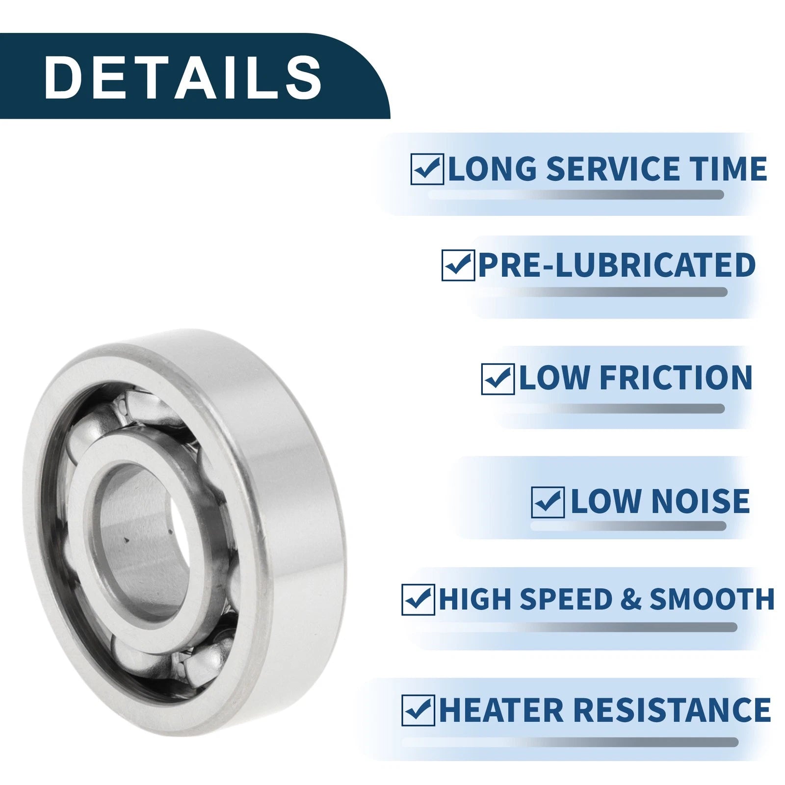 6304 Deep Groove Ball Bearing for Scooter Skateboard Wheel (20x52x15mm)