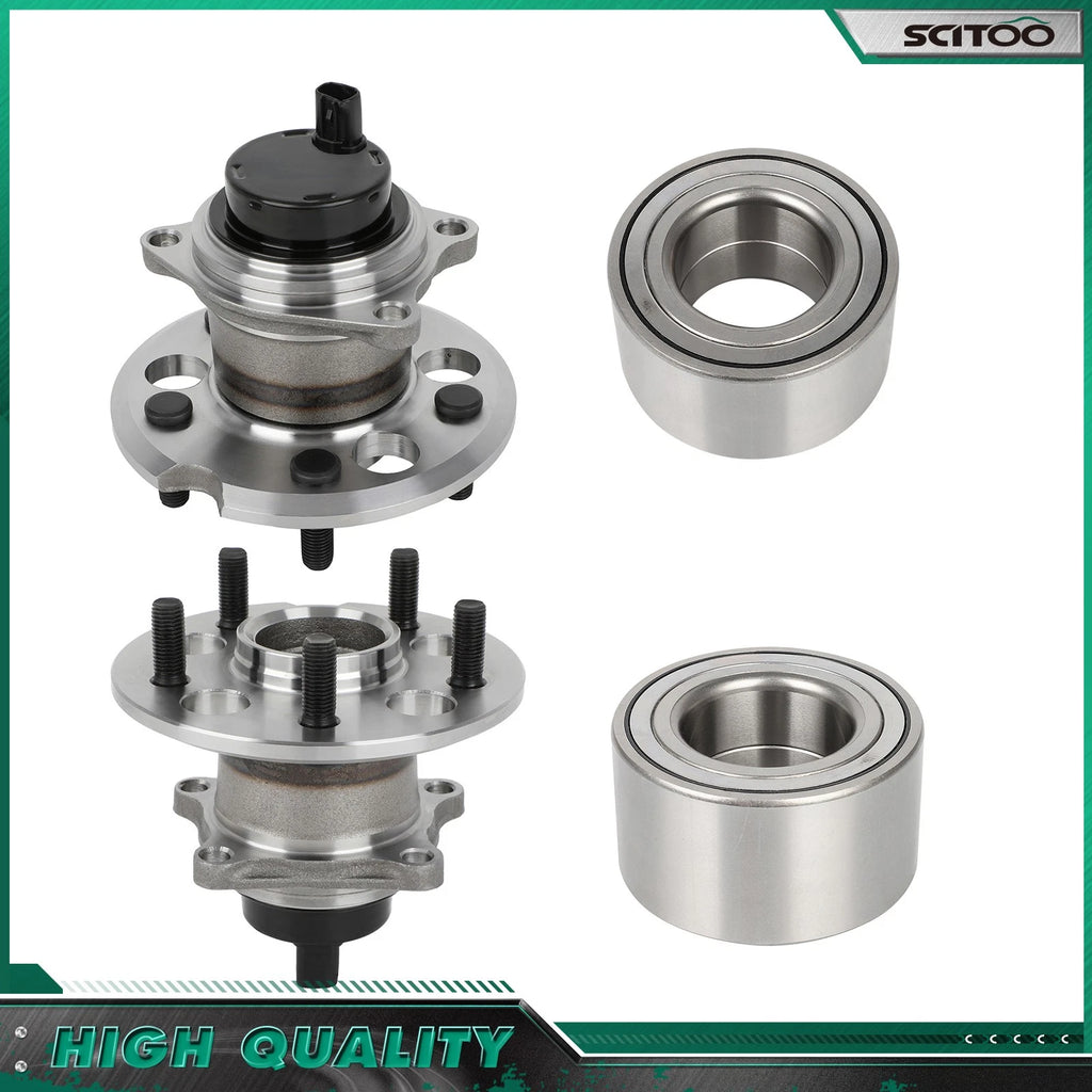 Set of 4 Front Rear Wheel Bearing Hub for Toyota Sienna (2004–2010)