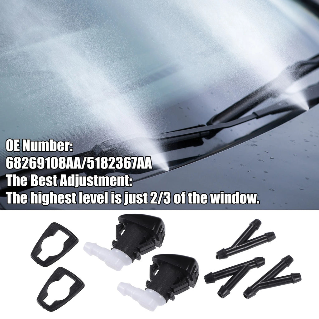 Set of 2 Windshield Washer Nozzles No. 5182367AA for Dodge Durango (2011–2023)