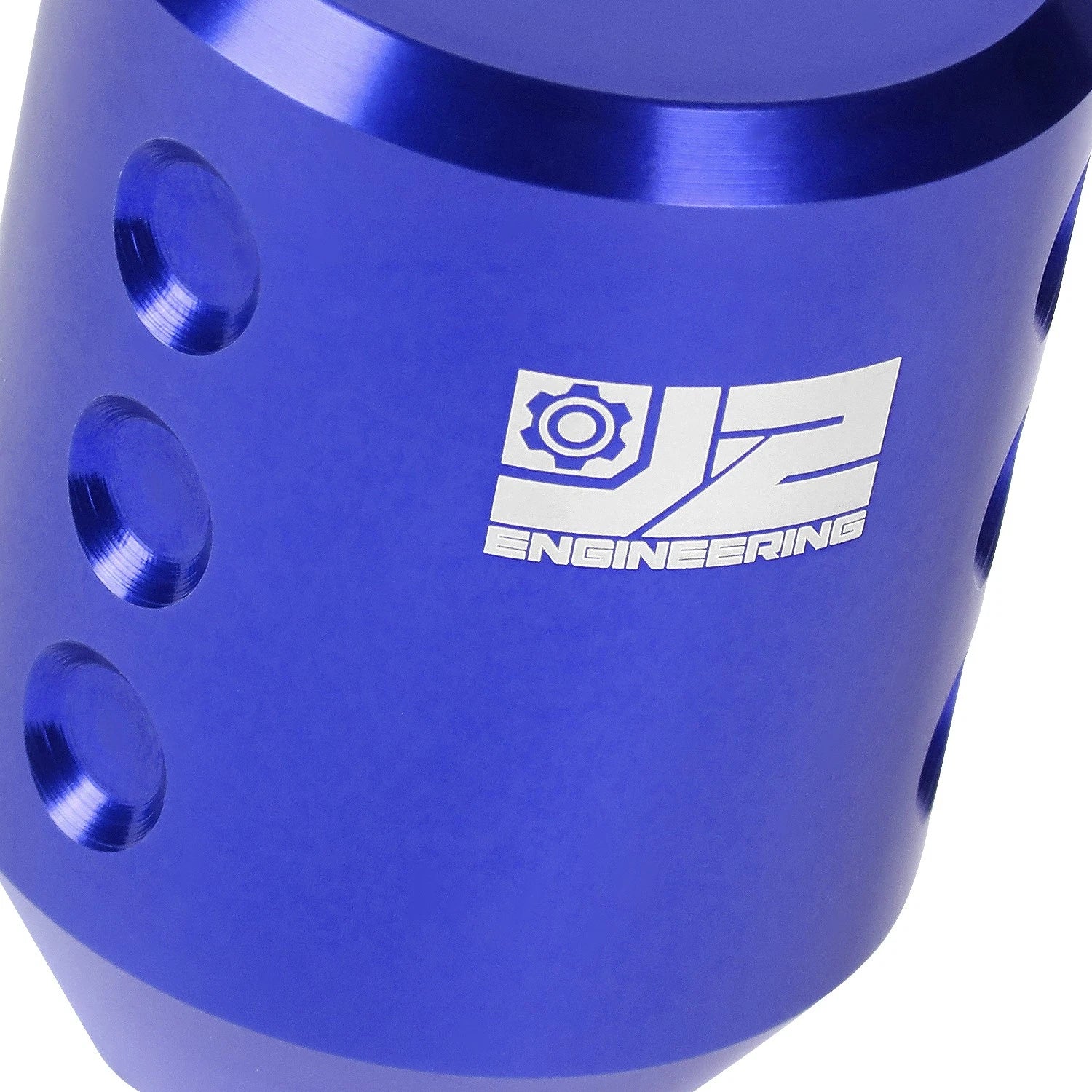 Shift Knob for Universal Fit (J2) - Aluminum Cylindrical Blue w/Adapters