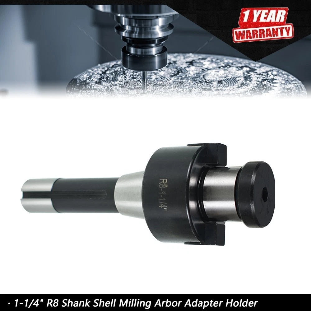 1-1/4" R8 Shank Shell Milling Arbor Adapter for Various Models