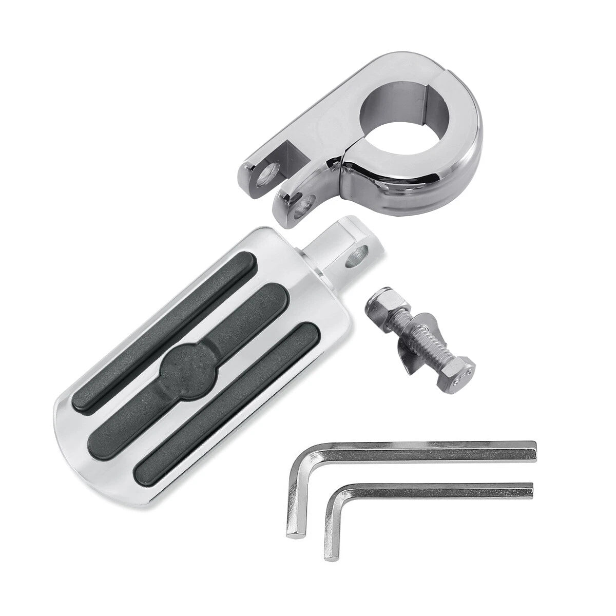 1.25" Engine Guard Highway Bars Footpegs for Harley Yamaha Suzuki