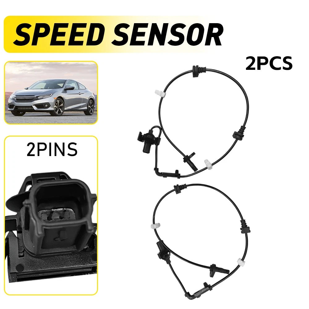 2Pcs Front ABS Wheel Speed Sensor for Honda Civic (2016–2021), Insight (2019–2021)