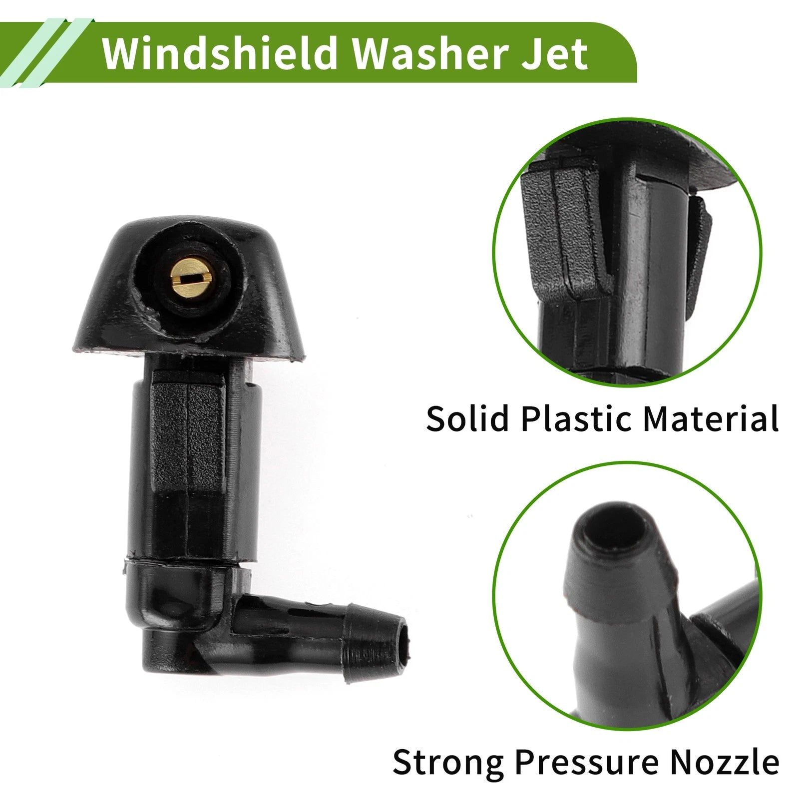 Set of 1 Windshield Washer Nozzle w/ Hose Connector for Honda (No.76810SDAA11)