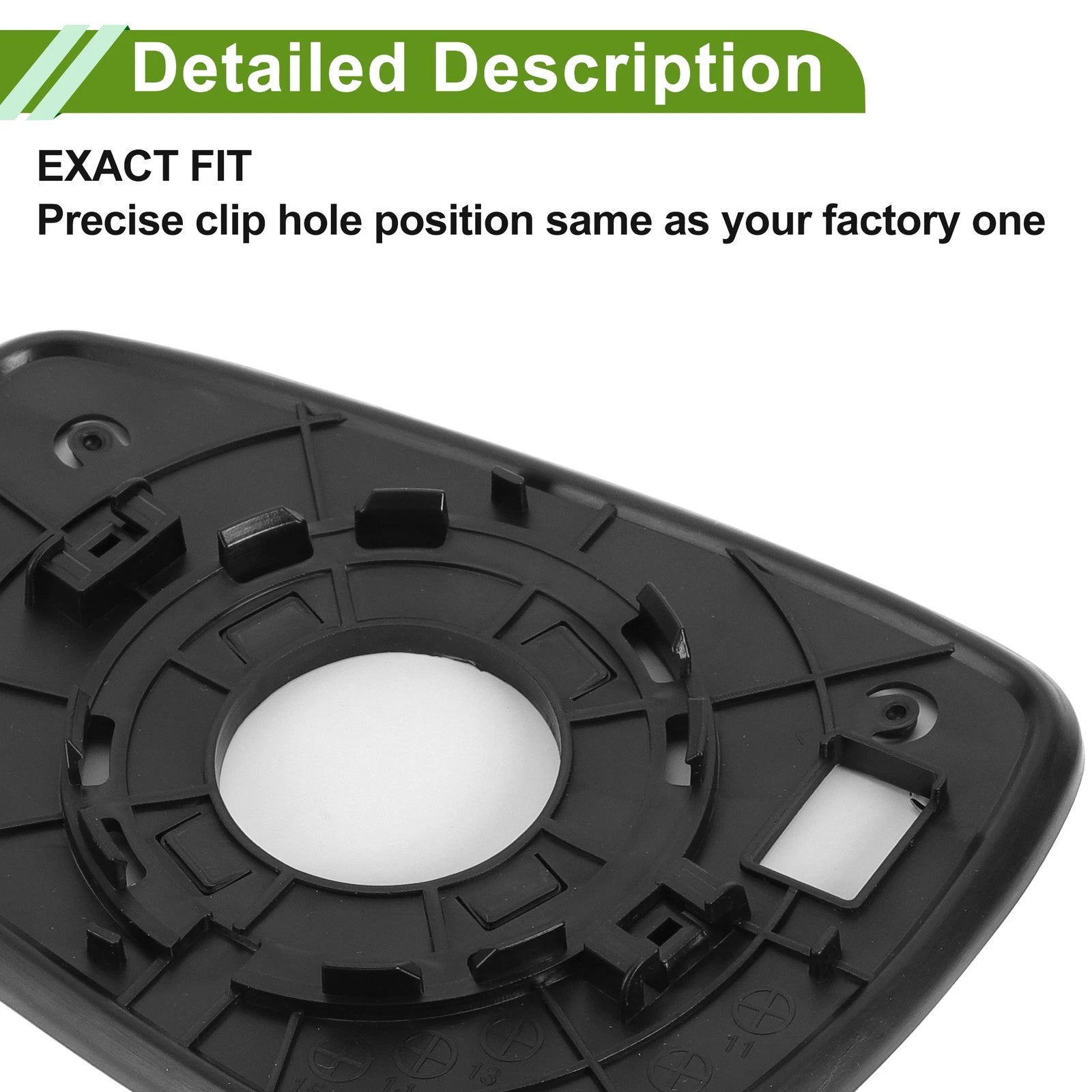 Right Side Mirror Glass Replacement for Hyundai Accent (2011–2017)