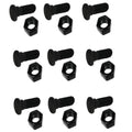 Set of 9 Plow Bolt & Nut for Blades Cutting Edges 5/8-11x2 1/4 Grade 8 PM06705