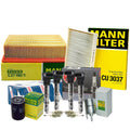 Set of 4 Mann Filters & 4 NGK VPower Spark Plugs for Audi A4 Turbo (2001–2008)