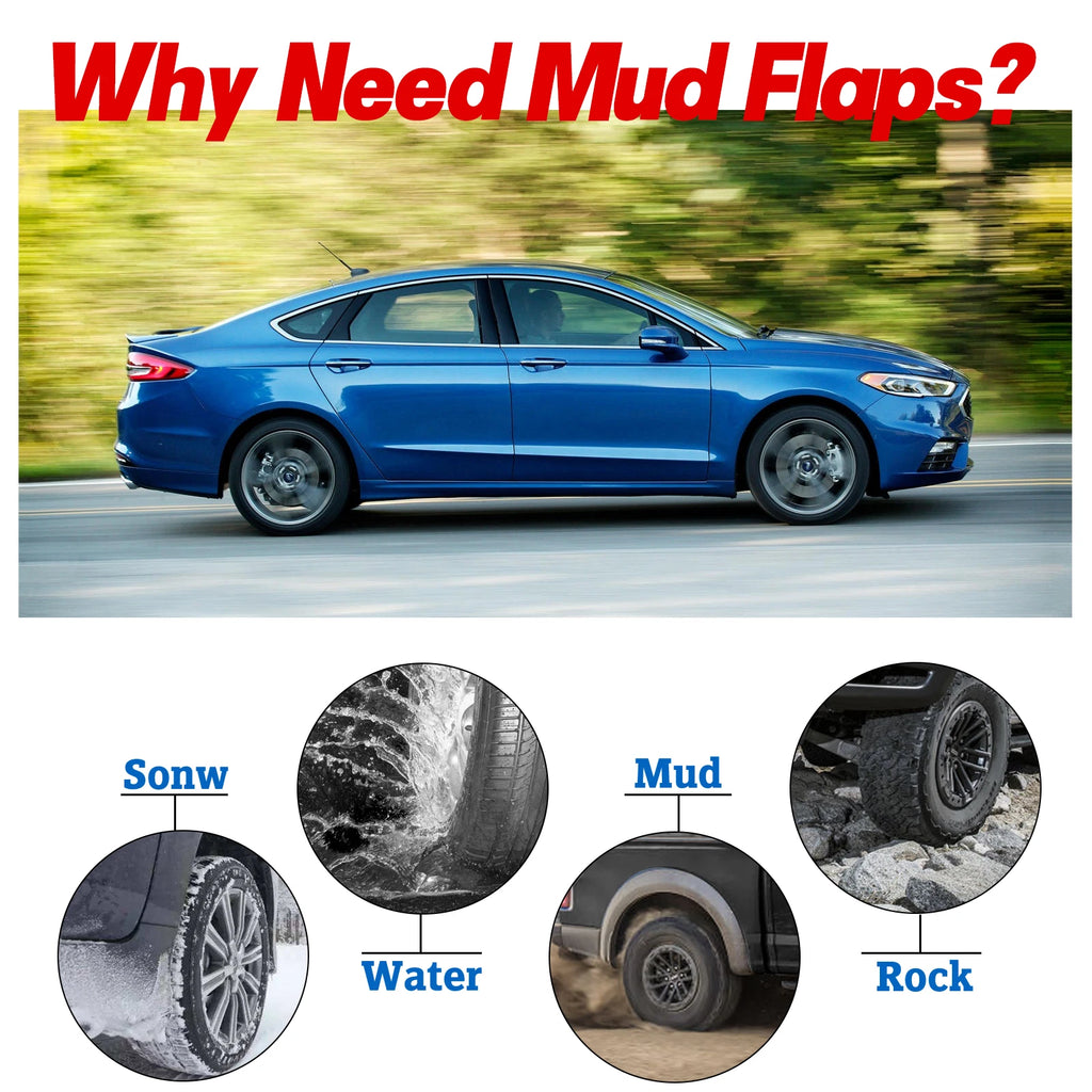 Splash Guards and Mud Flaps Set for Ford Fusion (2013-2018)