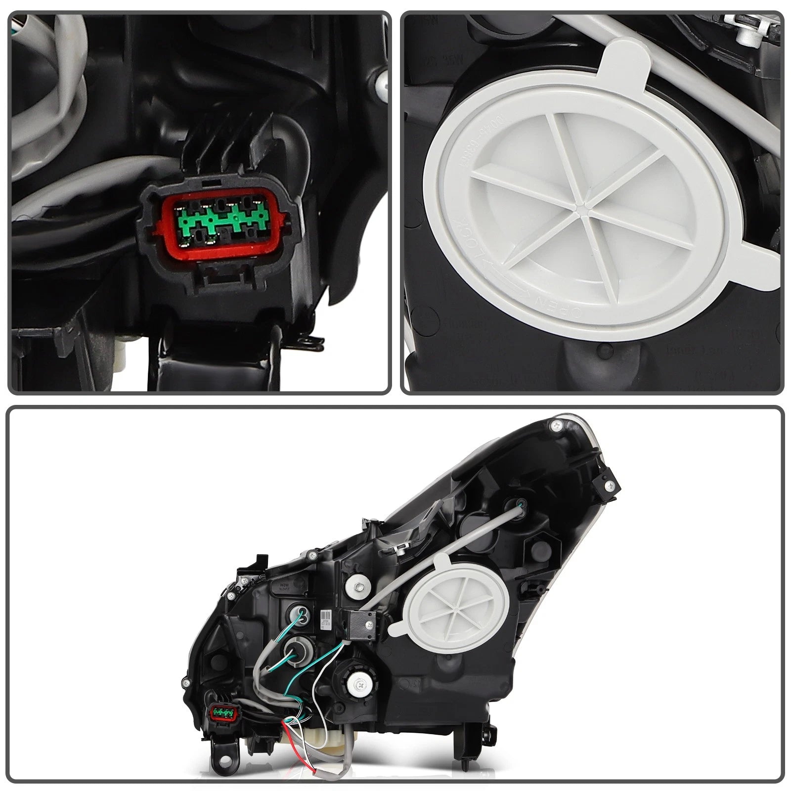 Pair Halogen Projector Headlights for Infiniti G37 G25 Q40 (2010–2013)