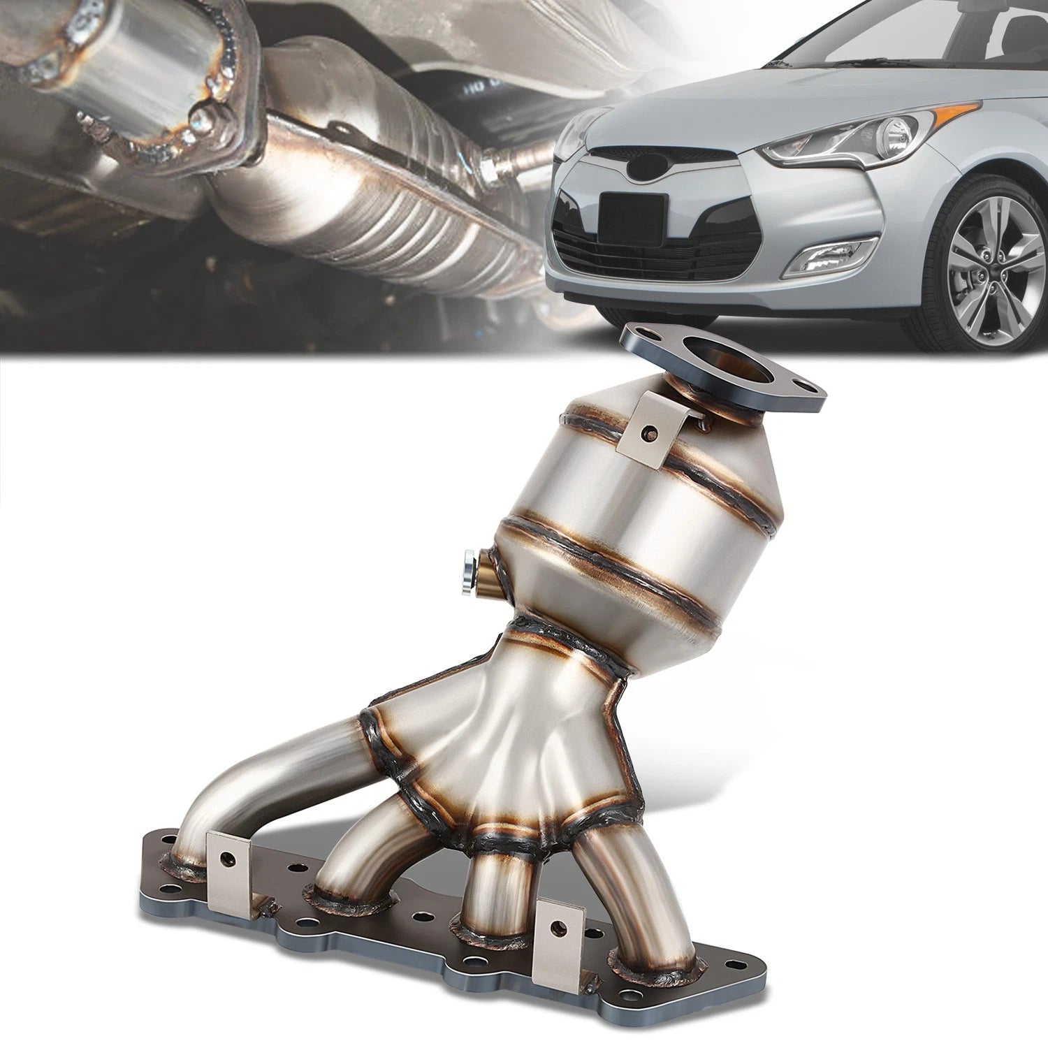 Front Catalytic Converter for Hyundai Veloster (2012–2019)