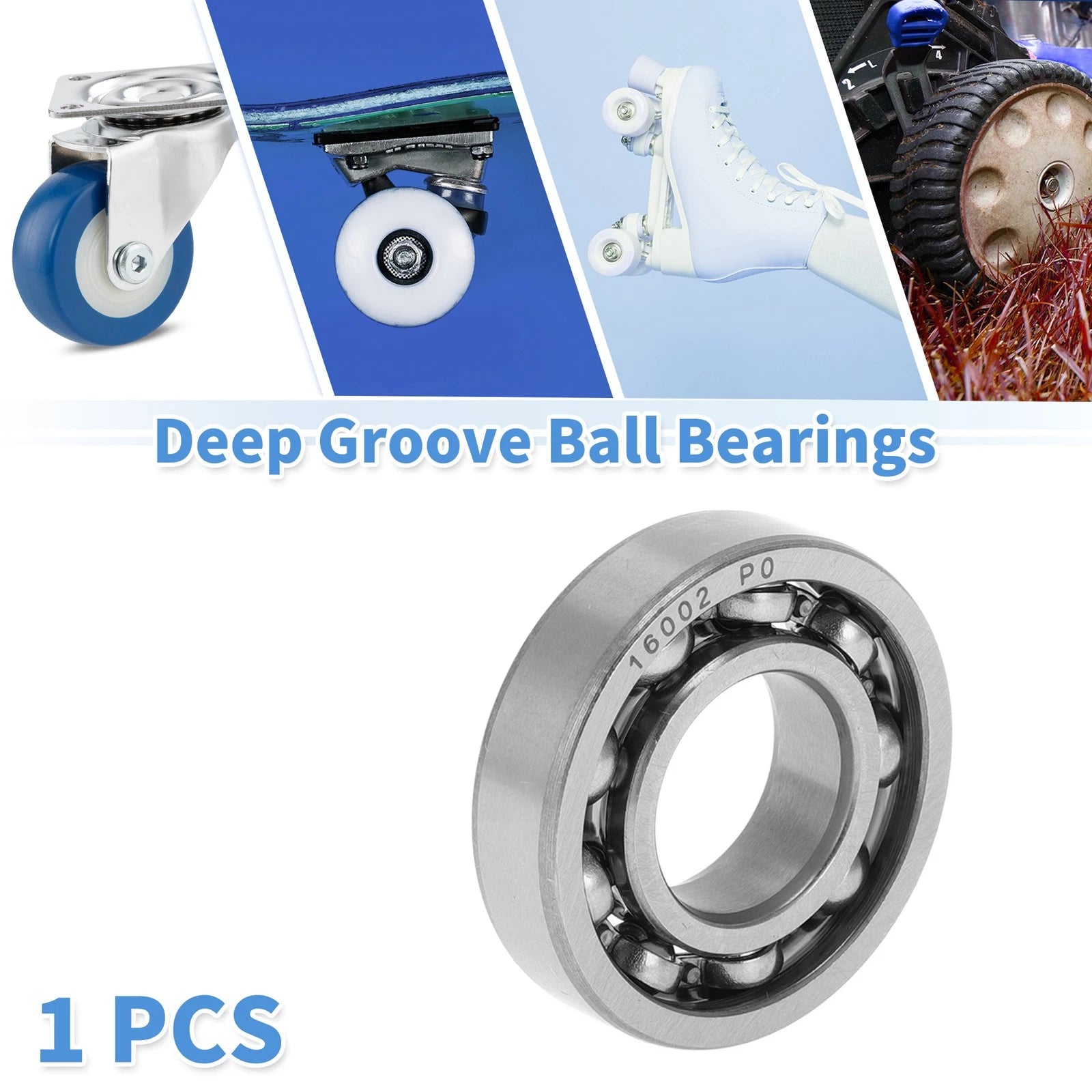 Deep Groove Ball Bearing 15x32x8mm for Scooter Skateboard (P0)