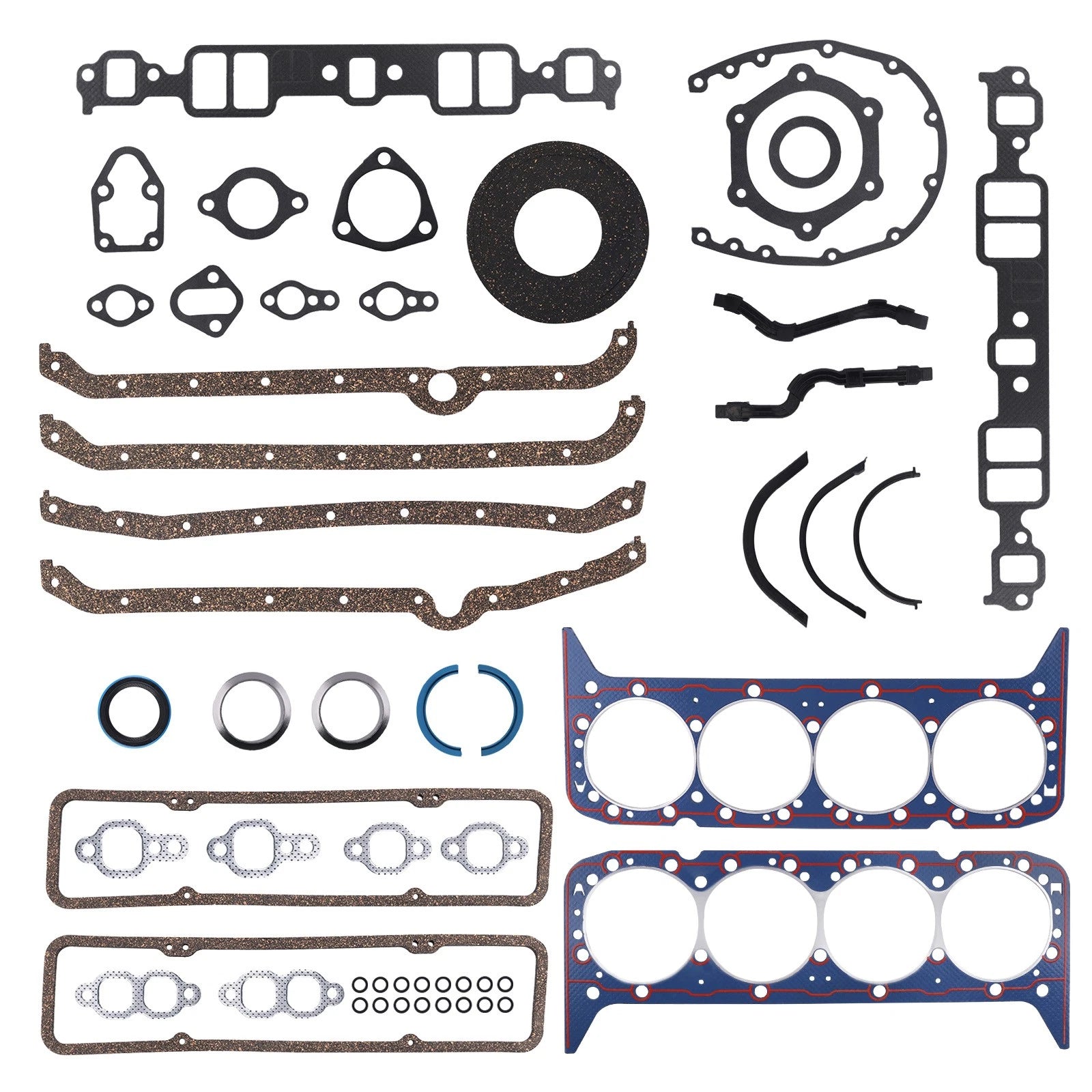 Overhaul Cylinder Gasket Kit for Chevy Small Block 283-350 (1955–1980)
