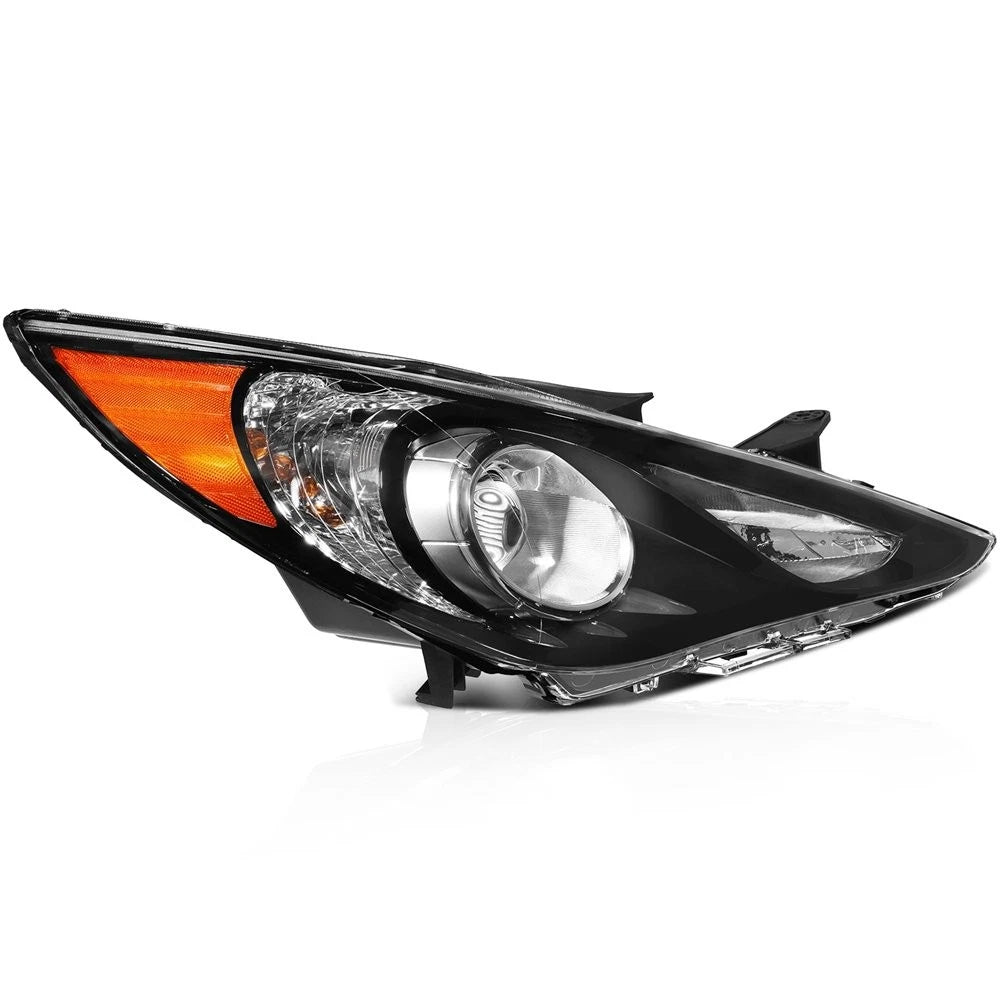 Set of 2 Headlights for Hyundai Sonata (2011–2014) Black Housing