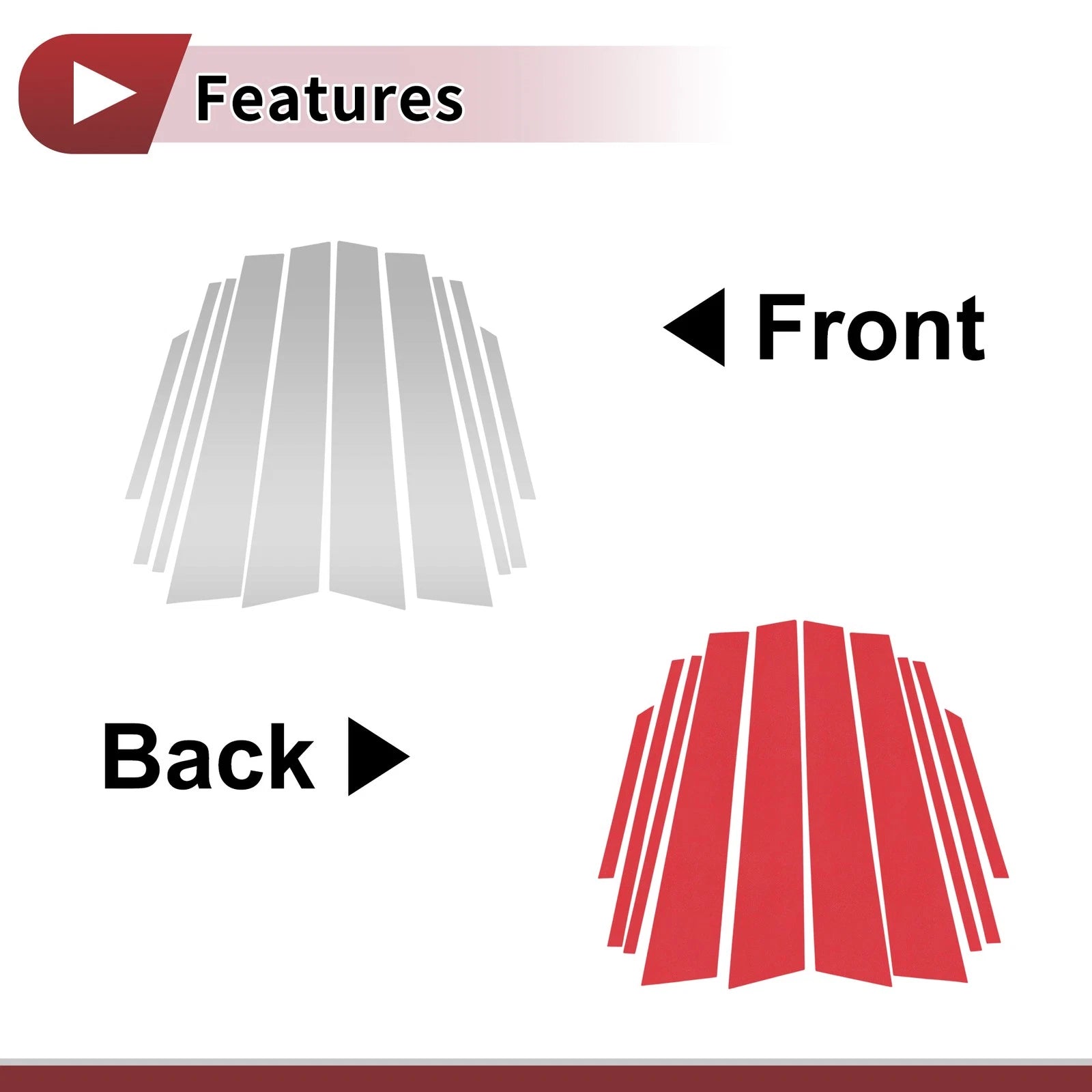 10 Pc Window Trim for Toyota Corolla Cross (2020–2022) Silver Tone