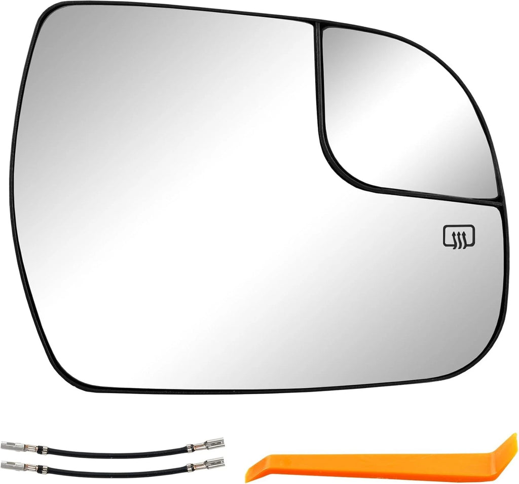 Right Passenger Side Convex Mirror Glass w/ Power Heated for Toyota Sienna (2014–2020)