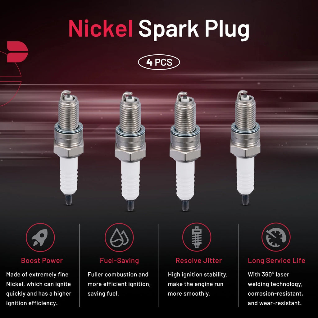Set of 4 Spark Plugs 7162 for Can-Am DS650 (2007)