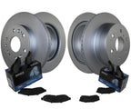 Front & Rear Brake Kit Rotors & Akebono ProACT Ceramic Pads for Cadillac Chevy GMC
