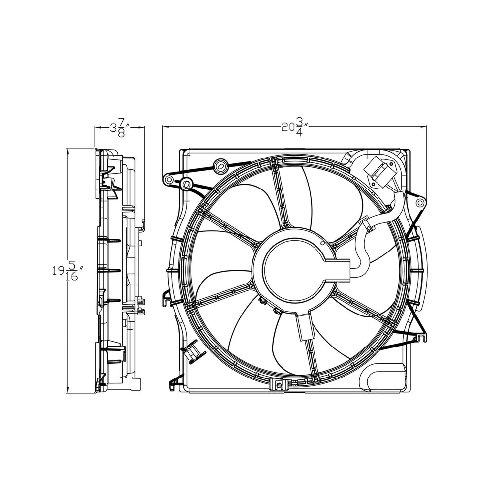 Replacement Engine Cooling Fan Assembly (See compatibility Chart)