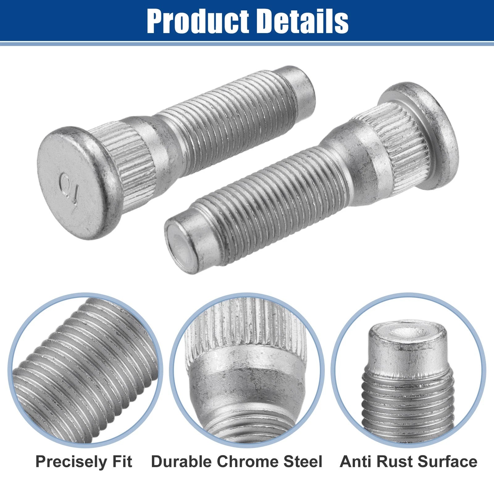 5pcs 1/2"-20 Wheel Lug Stud for Jeep Wrangler (2011–2017)