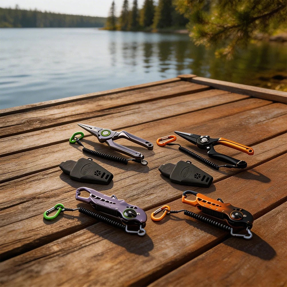 Folding Aluminum Fishing Pliers for Hook Cut Line Control