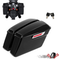 Saddle Bags for Harley Touring Dyna Softail (2014–2023) Vivid Black
