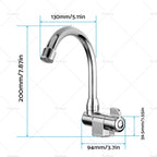 Single Cold Water Faucet for RV Motorhome (360 Rotation, 1/2in Mounting)