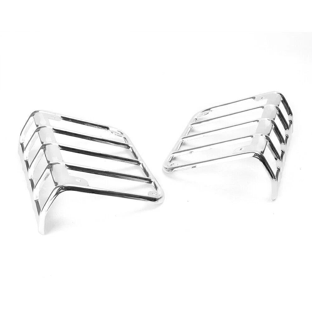 2X Steel Tail Light Cover Protector for Jeep Wrangler JK (2007–2016) Chrome