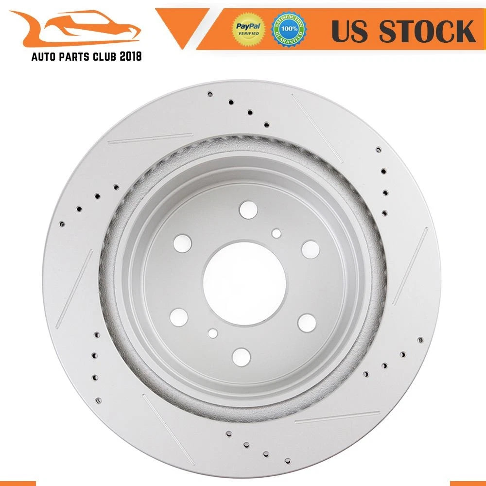 2X Rear Brake Calipers Rotors & Ceramic Pads for Chevy Silverado 1500 (2008–2013)