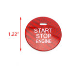 Red Carbon Fiber Engine Start Stop Push Button Cover for Hyundai (2018-2024)