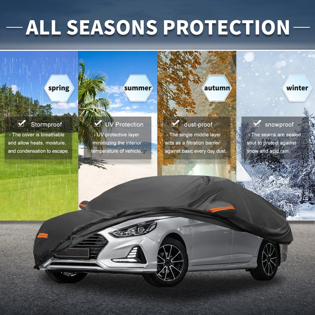 Waterproof 210D-PU Car Cover for Hyundai Sonata Sedan (2015–2020)