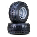 2 Golf Cart Tires 18X8.5-8 18X8.50-8 4-Ply 4-Lug Silver Rim