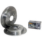 Rear Disc Brake Pads+Rotors Drilled+Slotted for Falcon AU (1998-2000)