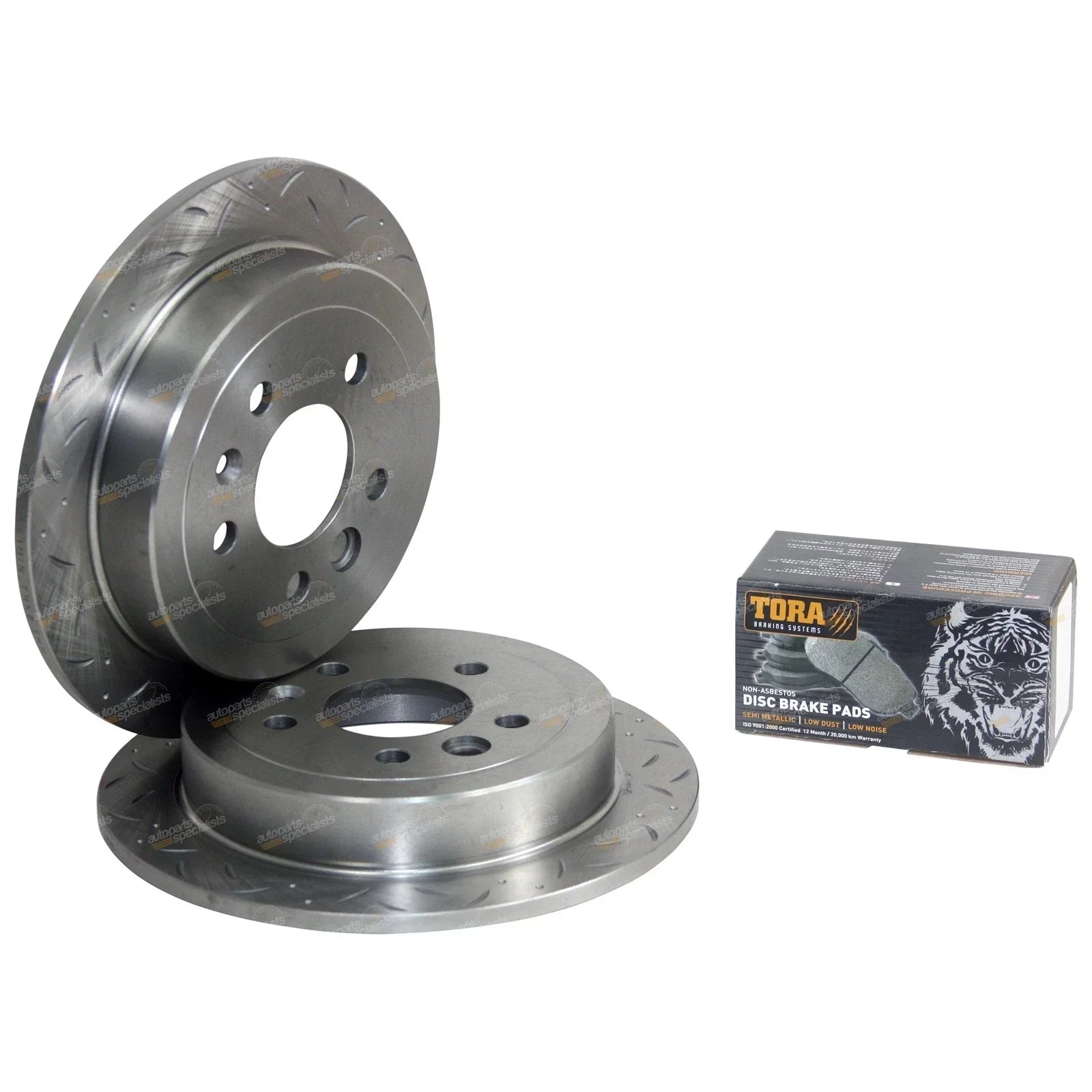 Rear Disc Brake Pads+Rotors Drilled+Slotted for Falcon AU (1998-2000)
