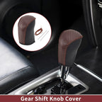 Gear Shift Knob Cover for Subaru Forester (2006–2012) Brown Faux Leather
