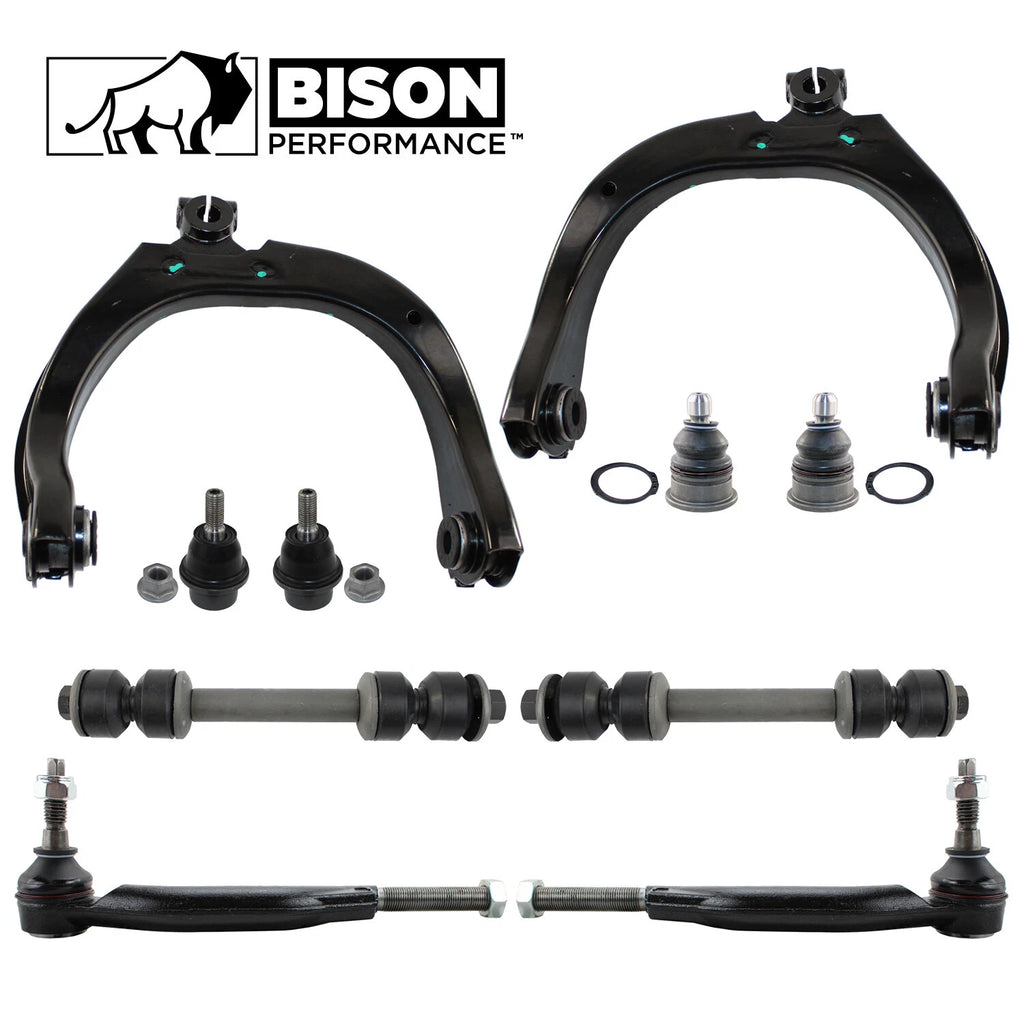 10pc Front Control Arms Tie Rods & Sway Bars Kit for Chevy GMC