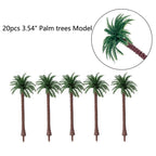 20pcs Coconut Palm Trees for Dioramas and Scenery