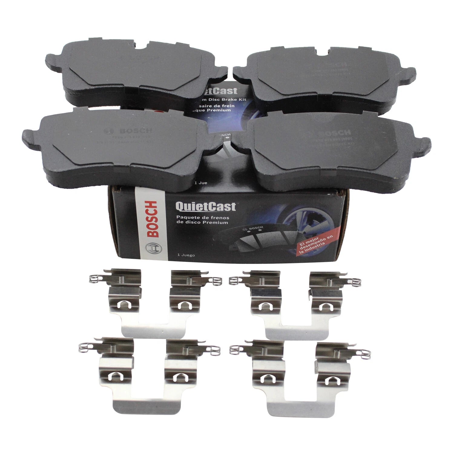 Set of 4 Bosch QuietCast Rear Semi-Metallic Brake Pads for Audi A6 A7 RS7 S6 (2012–2021)