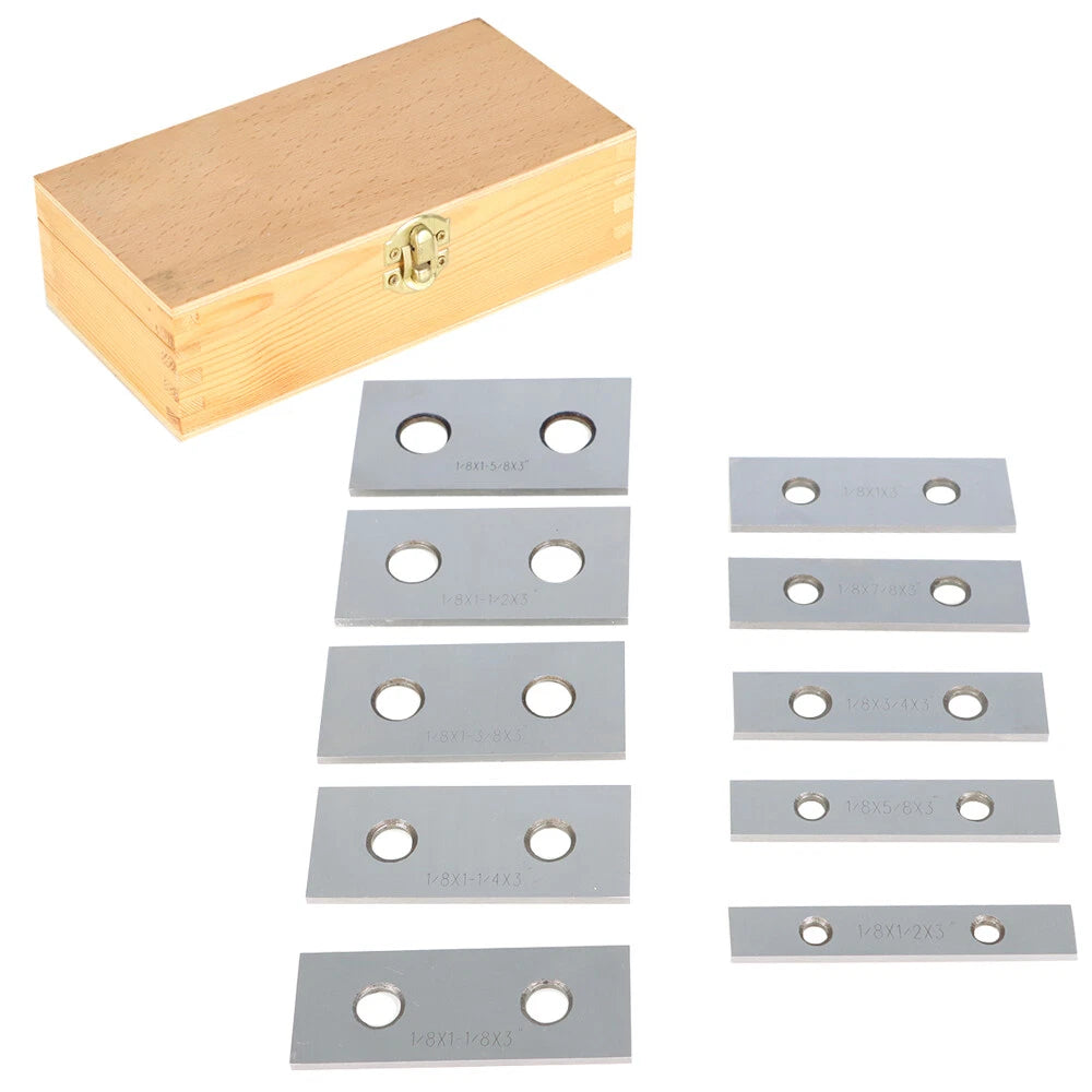 Set of 10 Precision Parallel Steel Blocks for Various Applications