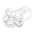 Wheel Bearing Kit 1810320M1 for Massey Ferguson 165 253 255 275 283 290 360