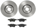 Brembo Front Brake Kit Disc Rotors Low-Met Pads for MB W211 E500 E550 (2003–2009)