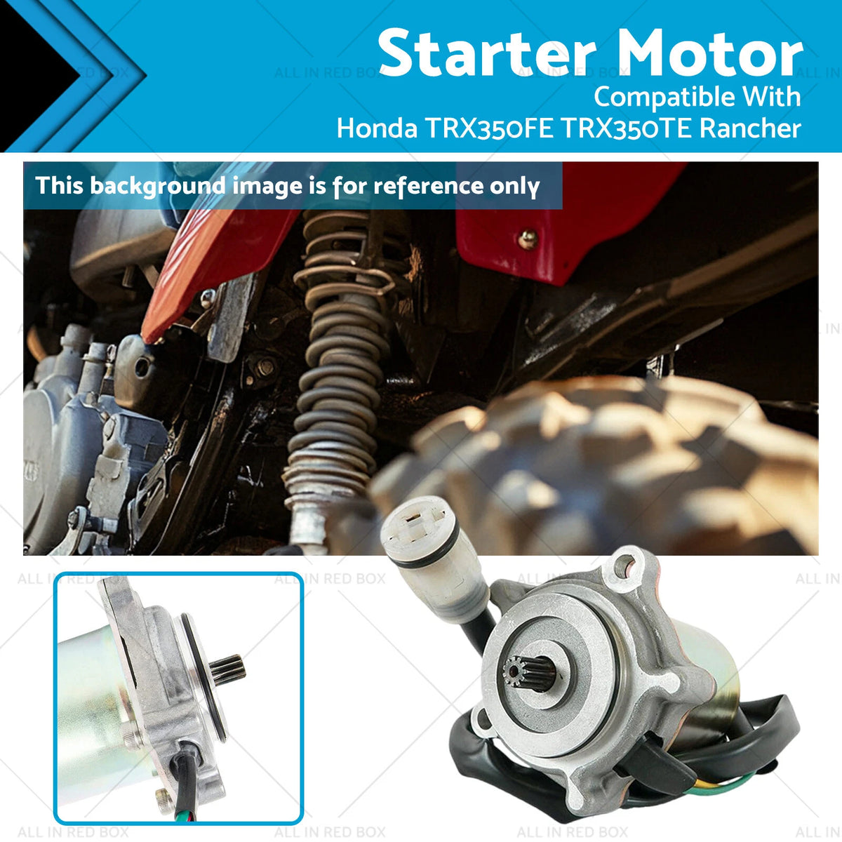 Starter Motor for Honda TRX350FE 350TE Rancher FourTrax (2000–2006) 31300-HN5-A11