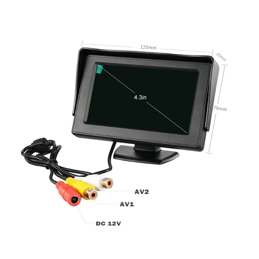 4.3 Inch Car Monitor Parking Camera TFT-LCD 300:1 for Car
