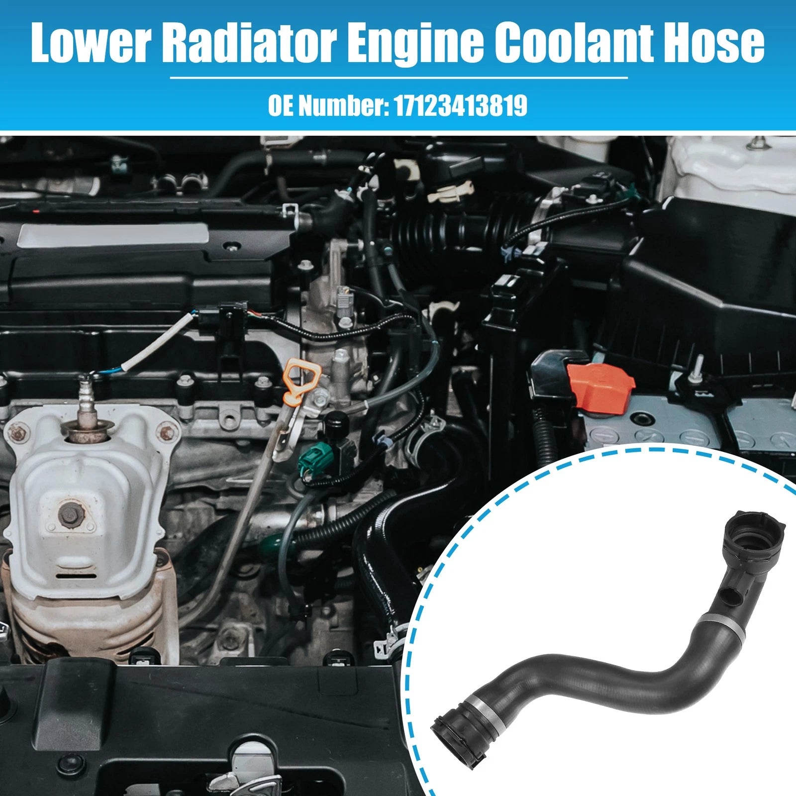 Lower Radiator Engine Coolant Hose for BMW X3 (2004–2010) No. 17123413819
