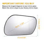 Left Side Mirror Glass w/ Backing Plate for Mazda 3 6 (2006–2008)