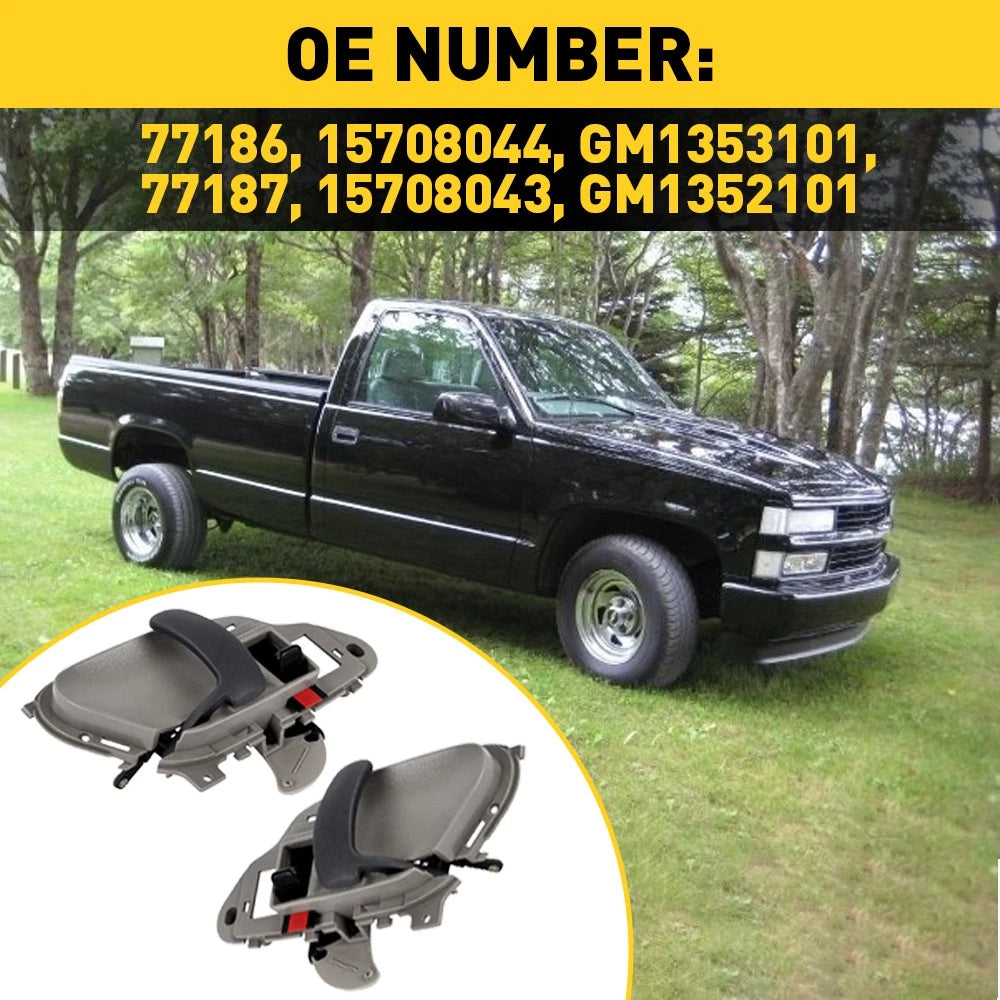 Set of 2 Interior Door Handles for Chevrolet K2500 Suburban (1995–1997)